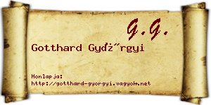 Gotthard Györgyi névjegykártya