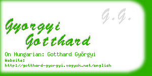 gyorgyi gotthard business card